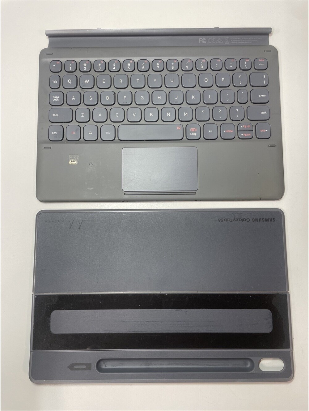 Used Samsung Book Cover Keyboard - Samsung Galaxy Tab S6 Gray EF-DT860